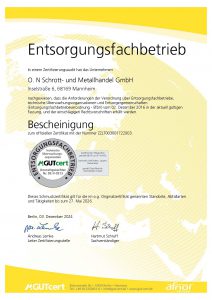 Entsorgungsfachbetrieb